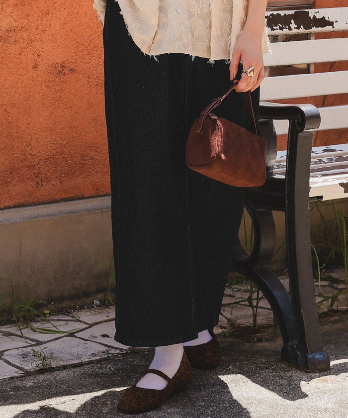 美ラインシルエットデニムスカート | titivate