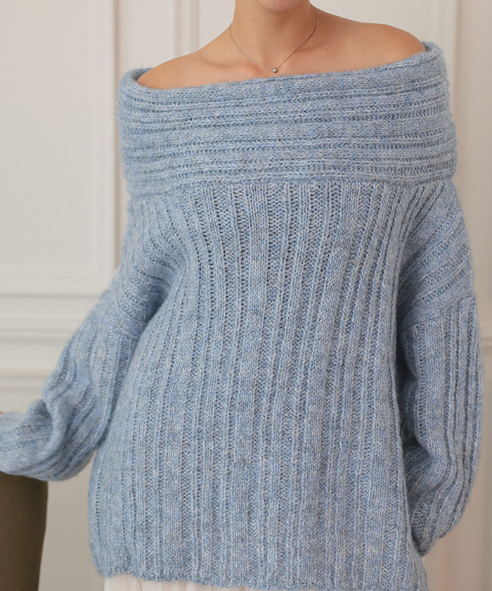 オフショルダールーズニット | titivate