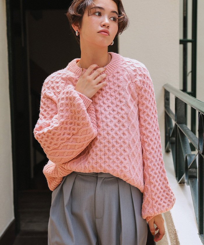 ケーブル編みゆるニット | titivate
