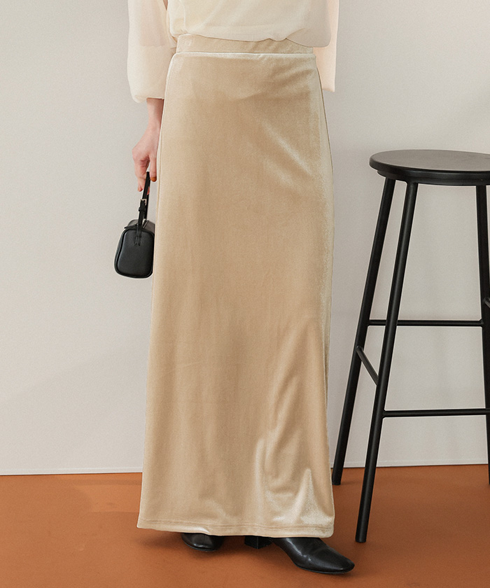 Iラインベロアスカート | titivate