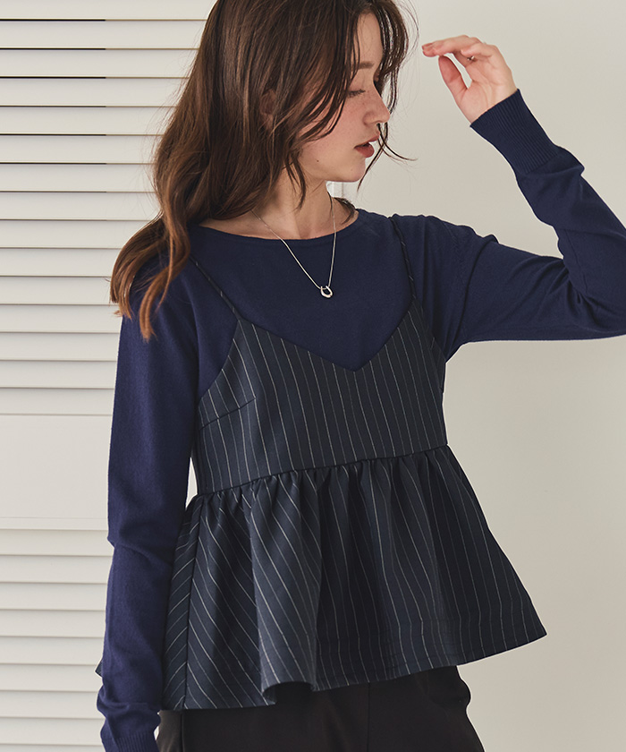 なめらか手触りカシミヤタッチボートネックニット | titivate