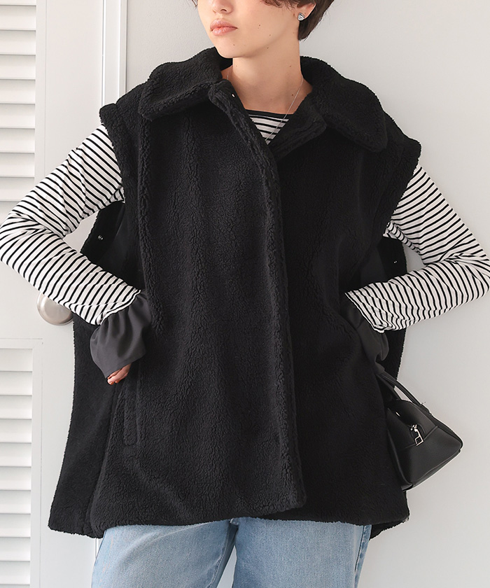 2wayフレアシルエットボアアウター | titivate