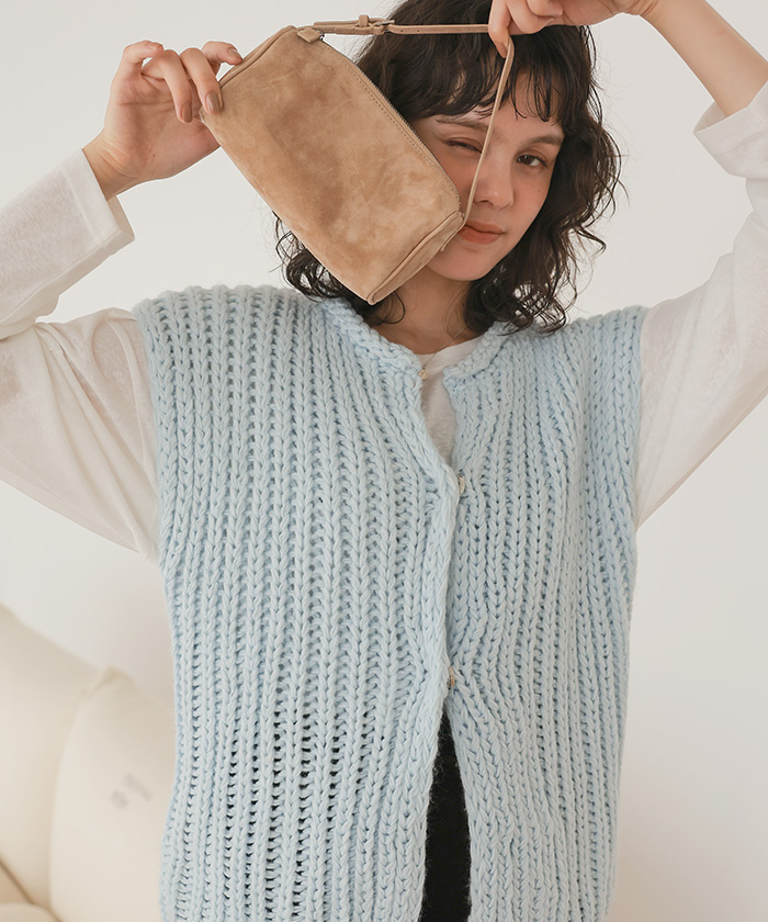 ハンドライクローゲージニットベスト | titivate