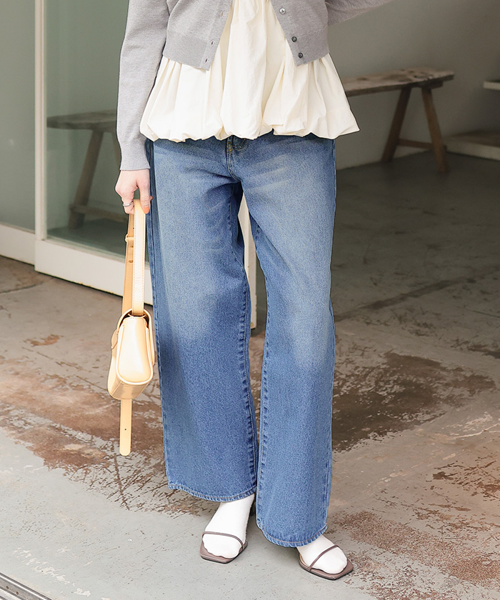 ストレートシルエットデニムパンツ | titivate