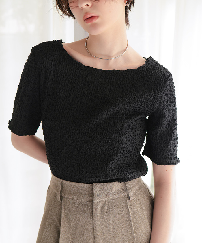 ツブツブシャーリングカットソートップス【メール便可／100】 | titivate