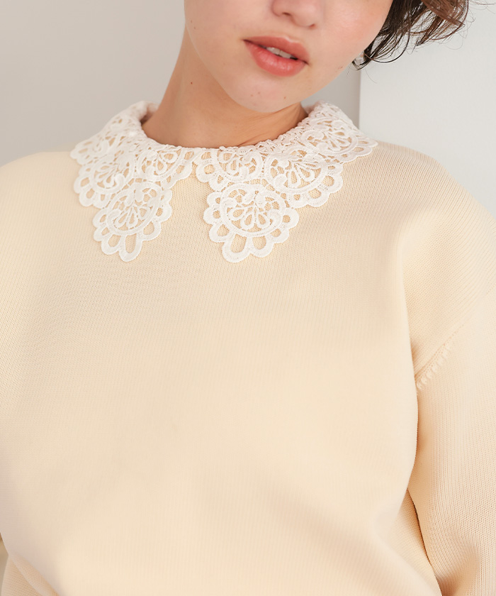 襟付きニットプルオーバー | titivate