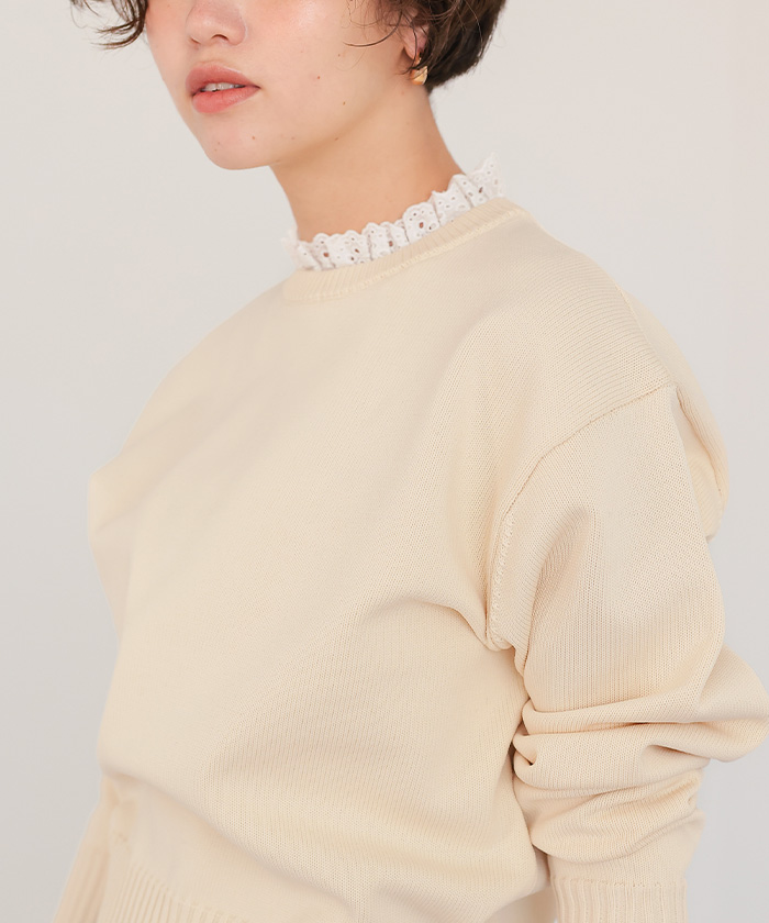 襟付きニットプルオーバー | titivate