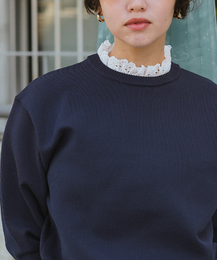 襟付きニットプルオーバー | titivate