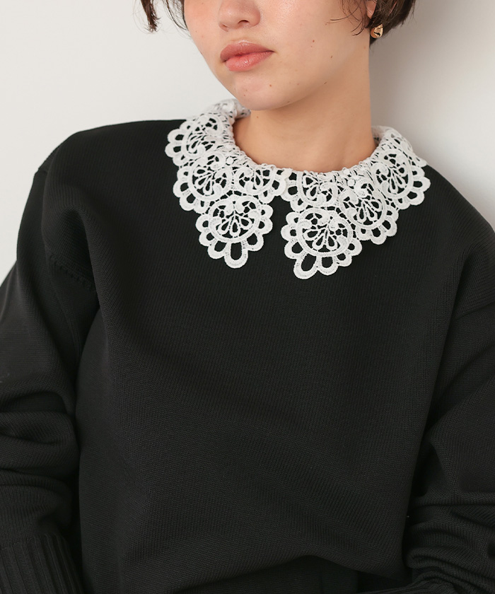 襟付きニットプルオーバー | titivate