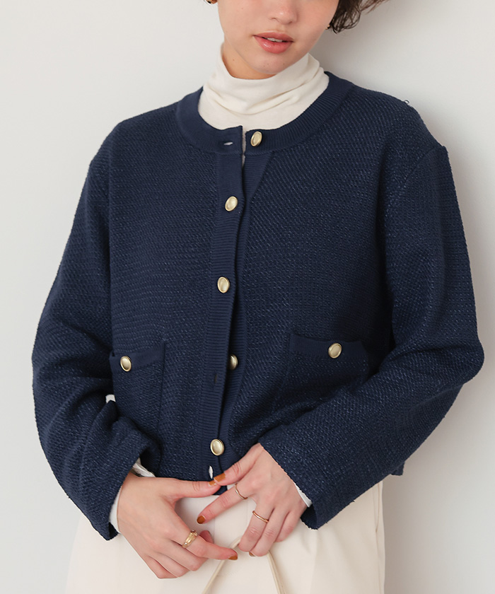 サマーツイードニットカーディガン | titivate