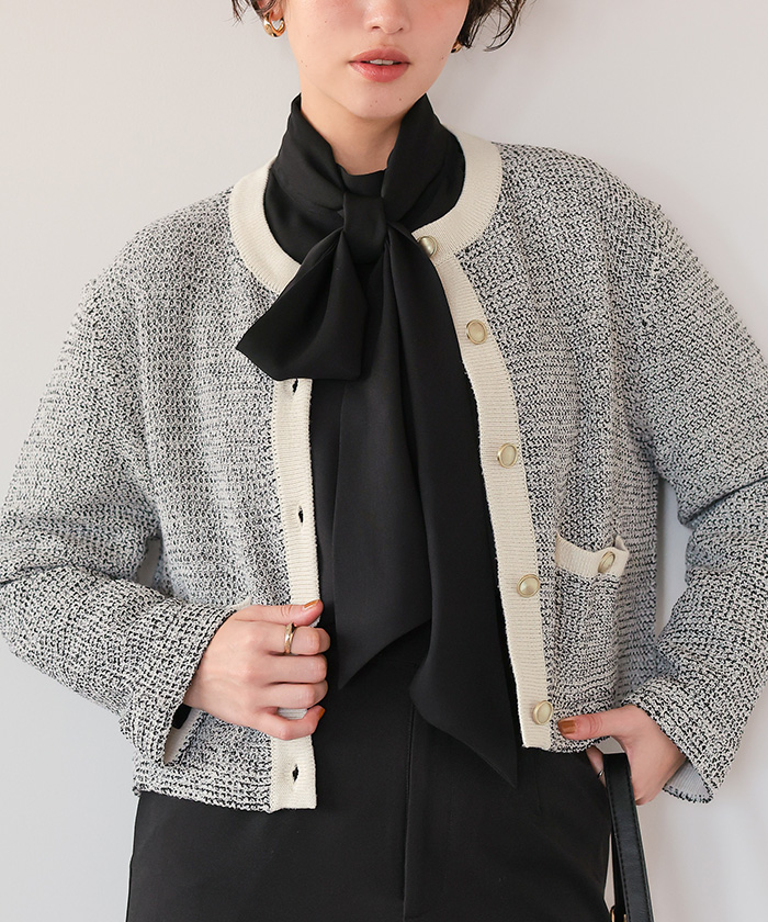 サマーツイードニットカーディガン | titivate