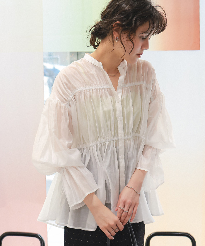 ティアードギャザーボリュームブラウス | titivate
