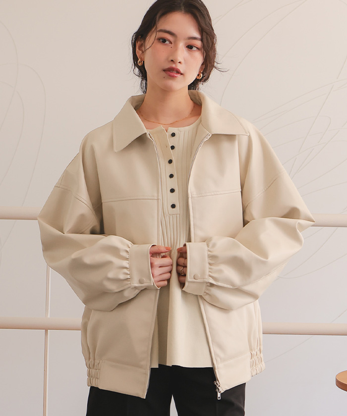 フェイクレザー/スエードオーバージャケット | titivate