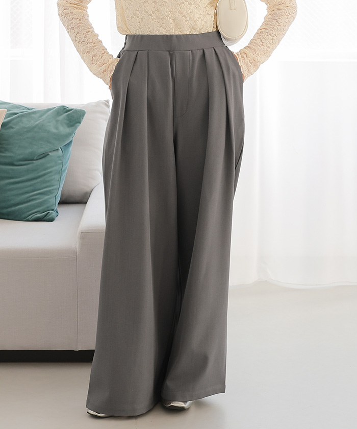 ツータックワイドイージーパンツ | titivate