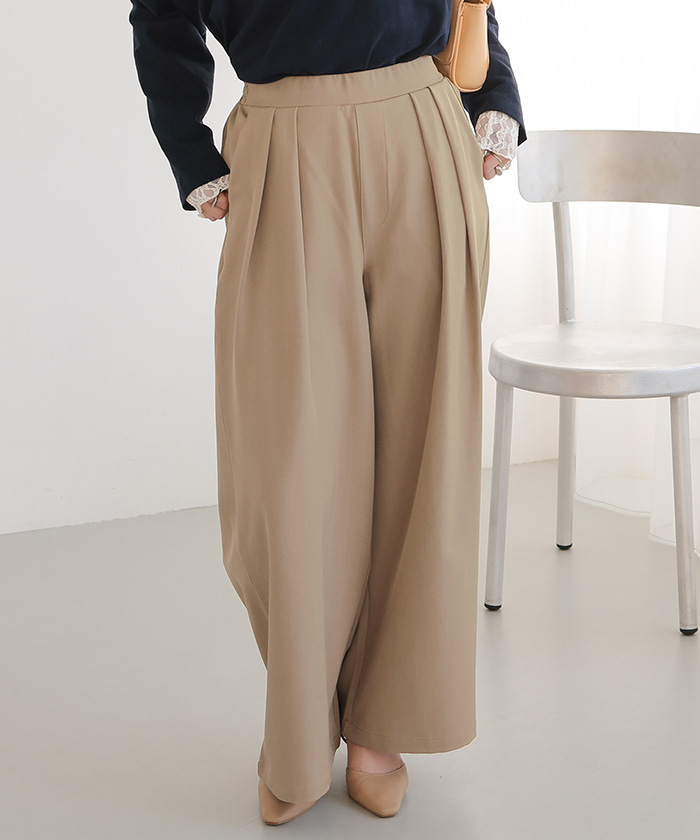 ツータックワイドイージーパンツ | titivate