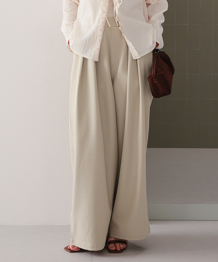 ツータックワイドイージーパンツ | titivate