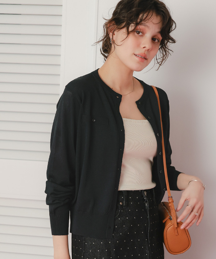 UVケアコンパクトニットカーディガン | titivate