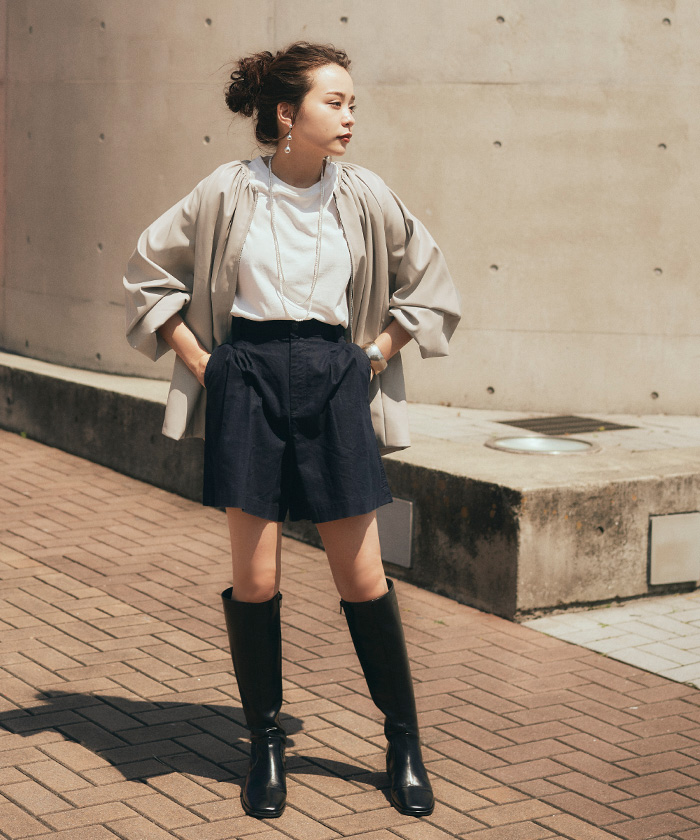 フェイクレザーギャザーボリュームブルゾン通販 レディースファッション 洋服通販 Titivate ティティベイト