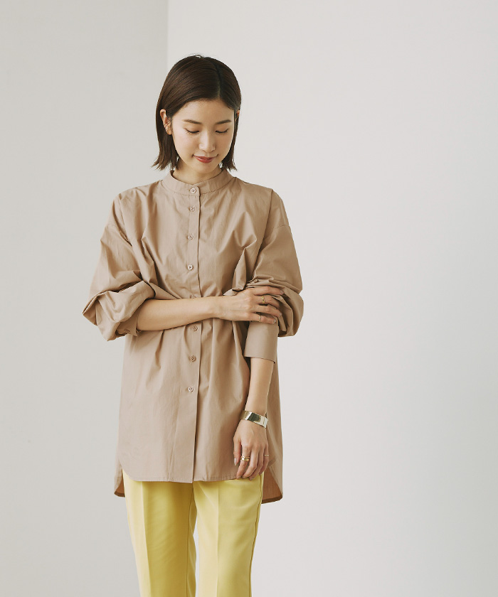 リボン付きフライヨークバンドカラーシャツ通販 レディースファッション 洋服通販 Titivate ティティベイト