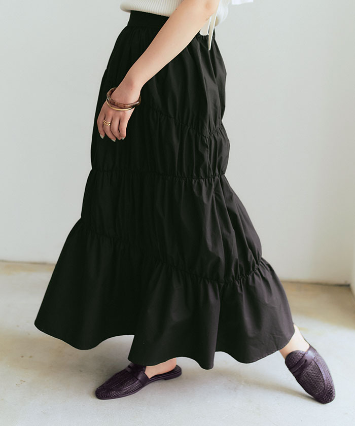ギャザーデザインロングスカート通販｜レディースファッション・洋服