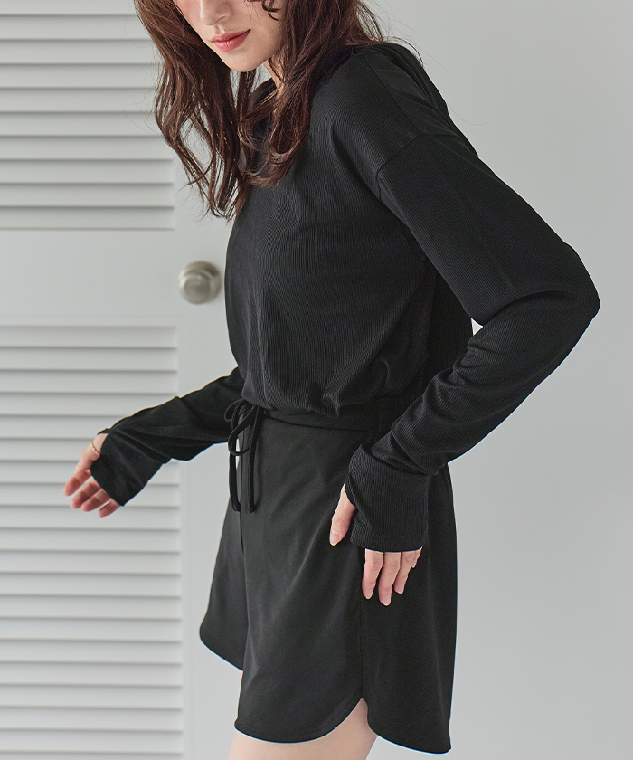 フード付トップスラッシュガードセットアップ【SEADRESS