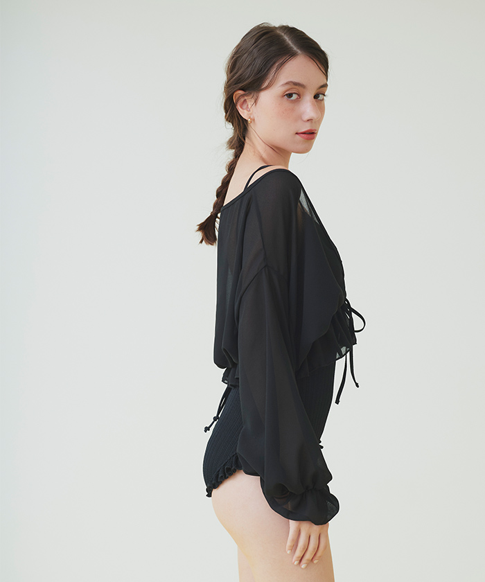 正規品販売！ ボレロ付フリルデザインワンピース/セット水着【SEADRESS ワンピース