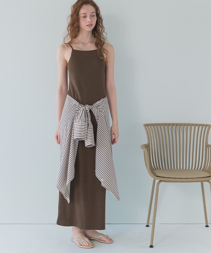 ミティティページ バックオープンデザインキャミソールワンピース【SEADRESS