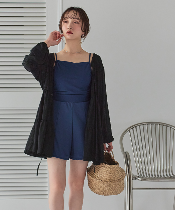 ティアードロングカーディガン/ラッシュガード【SEADRESS シードレス