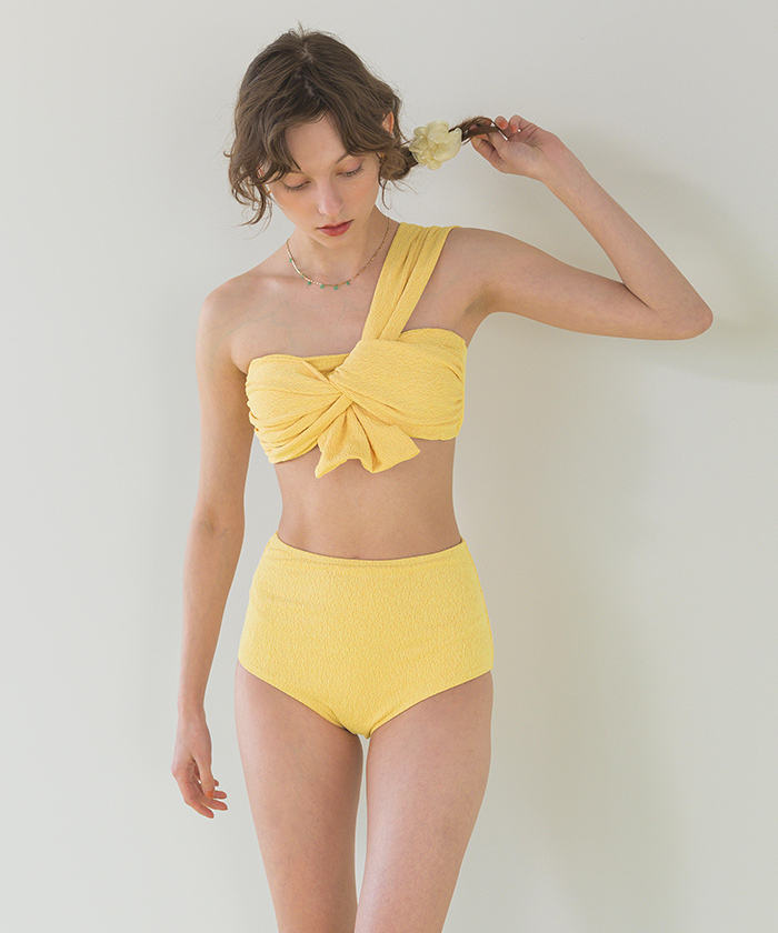 ノットリボンハイウエストビキニ/水着【SEADRESS シードレス】 | titivate