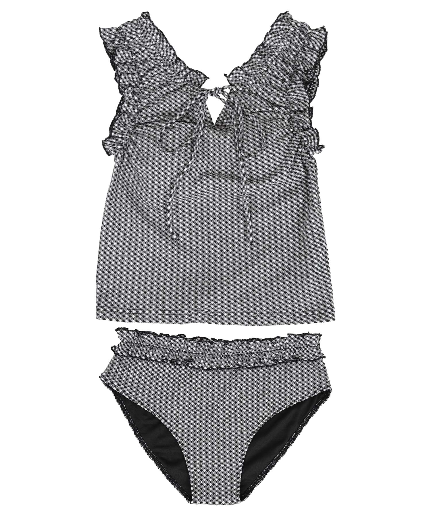 チェック柄フリルタンクトップビキニ/水着【SEADRESS シードレス
