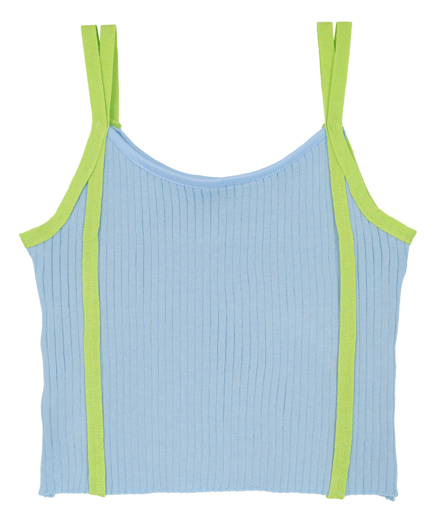 みゅっ 配色ダブルストラップキャミソール【miette ミエット】【メール便可